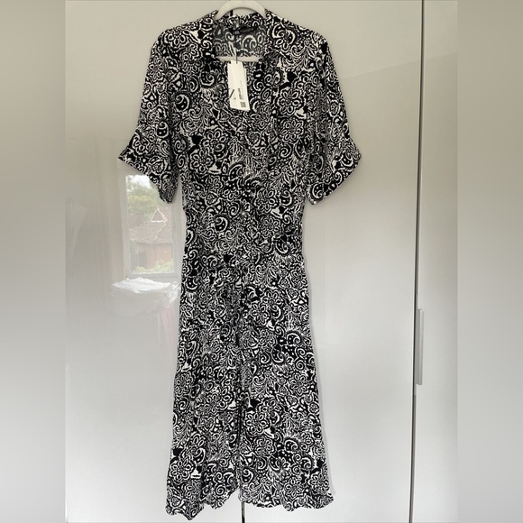 Midi printed dress - Picture 3 of 3